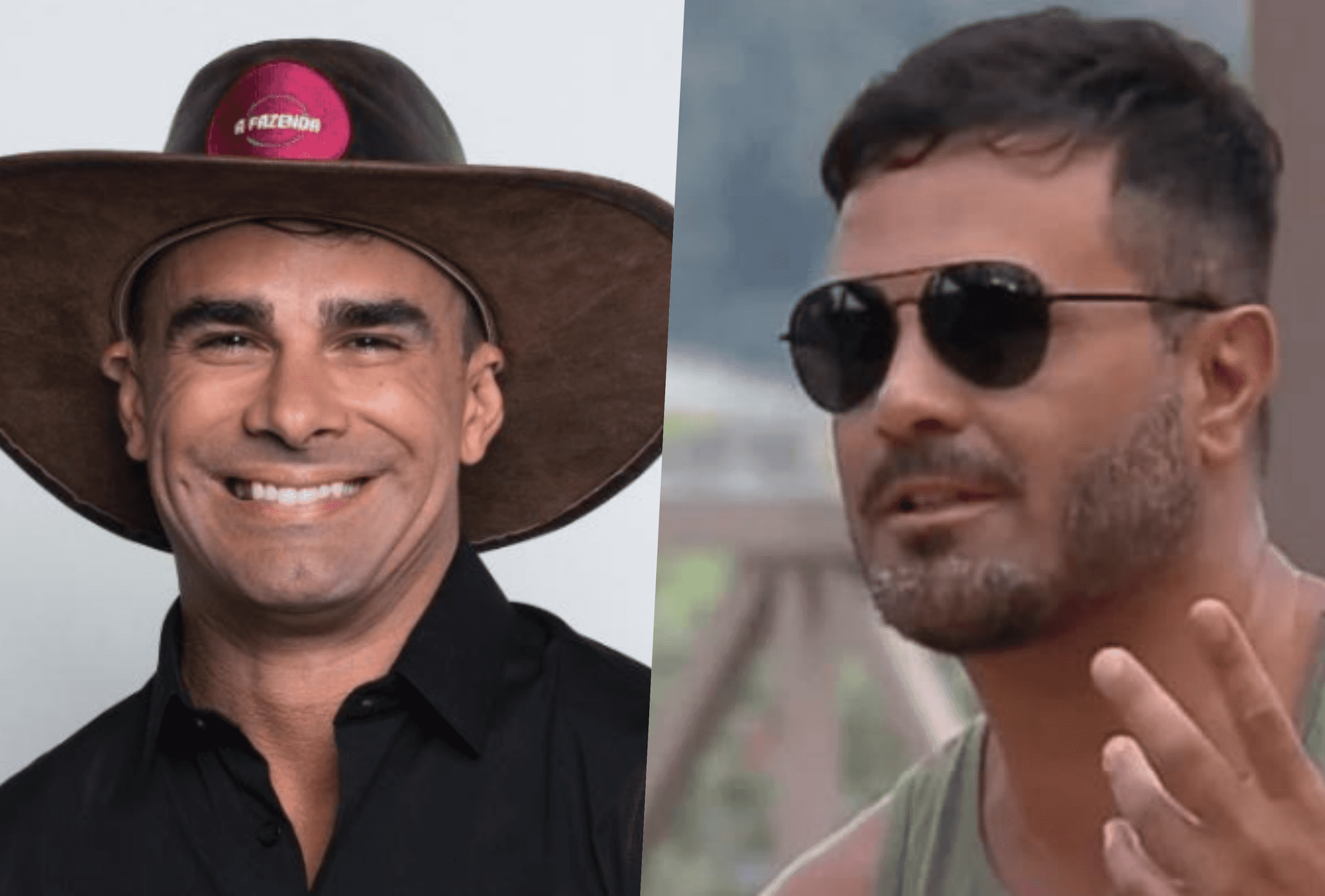 Jorge Souza e Rodrigo Phavanello estão na roça d e A Fazenda (Reprodução)