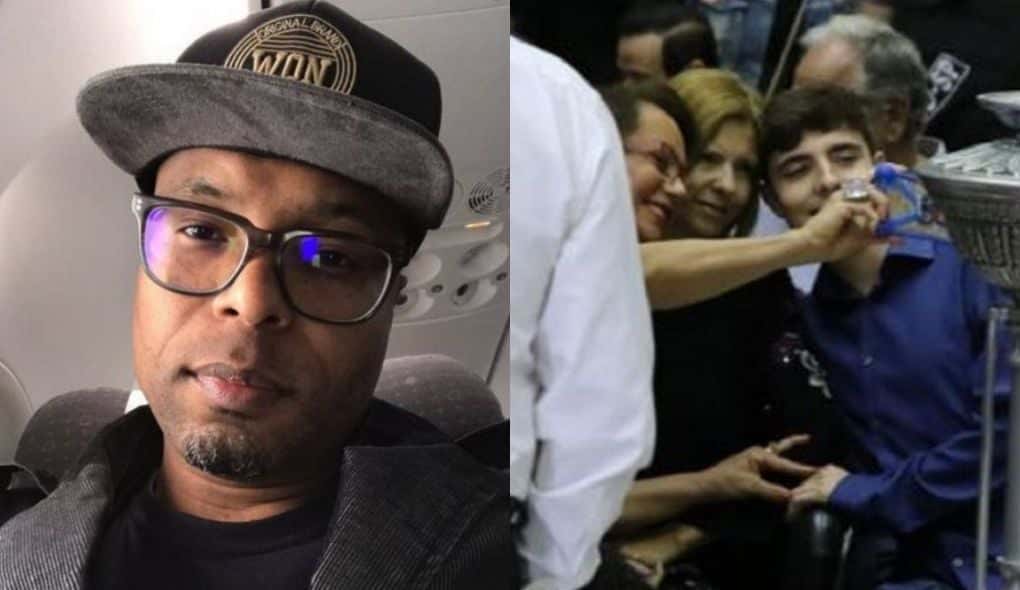 Buchecha ficou indignado com atitude de fãs de Gugu no enterro do apresentador (Foto: Montagem/TV Foco)