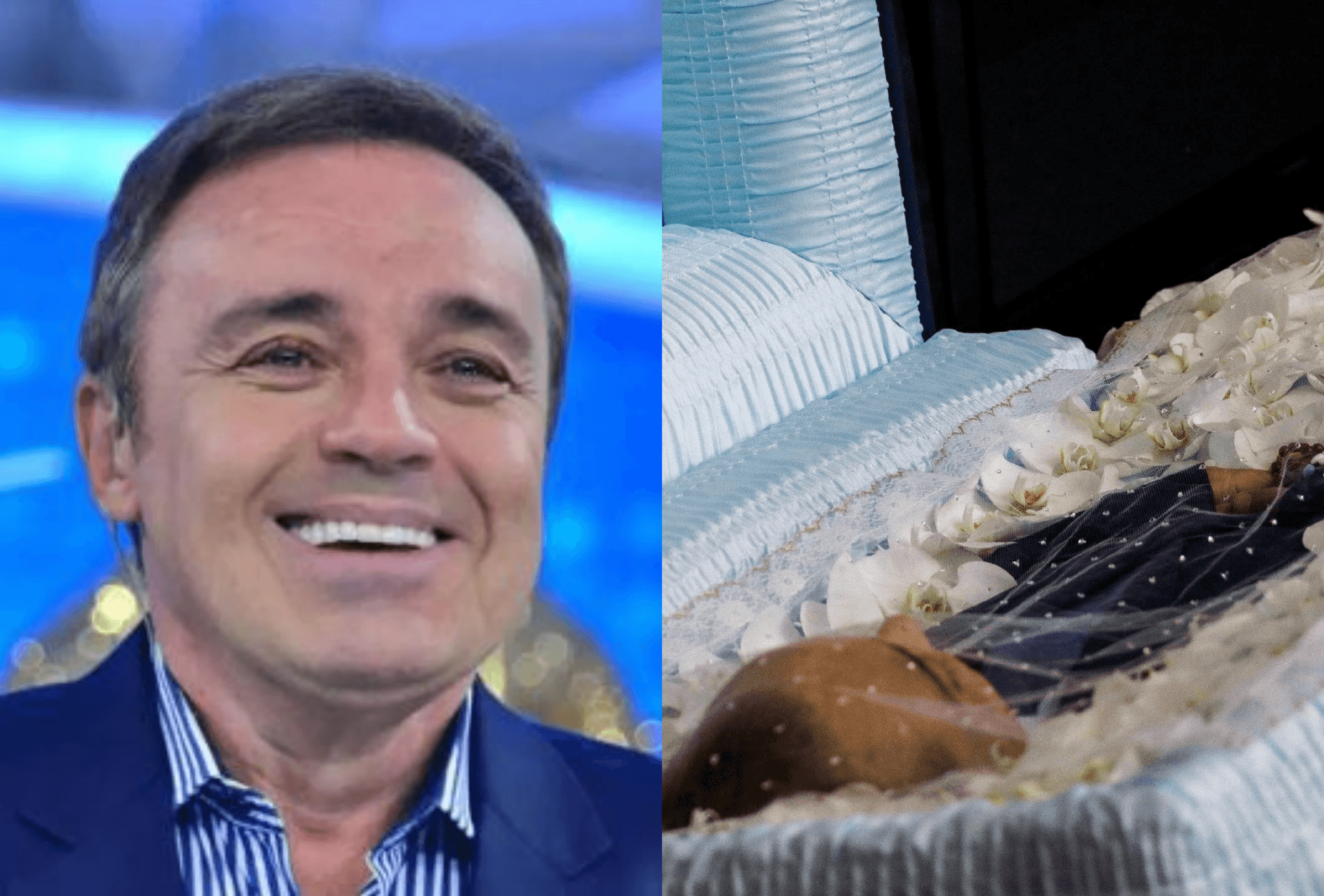 Vidente entrega chegada do famoso apresentador da Record, Gugu Liberato ao paraíso (Foto: Montagem TV Foco)