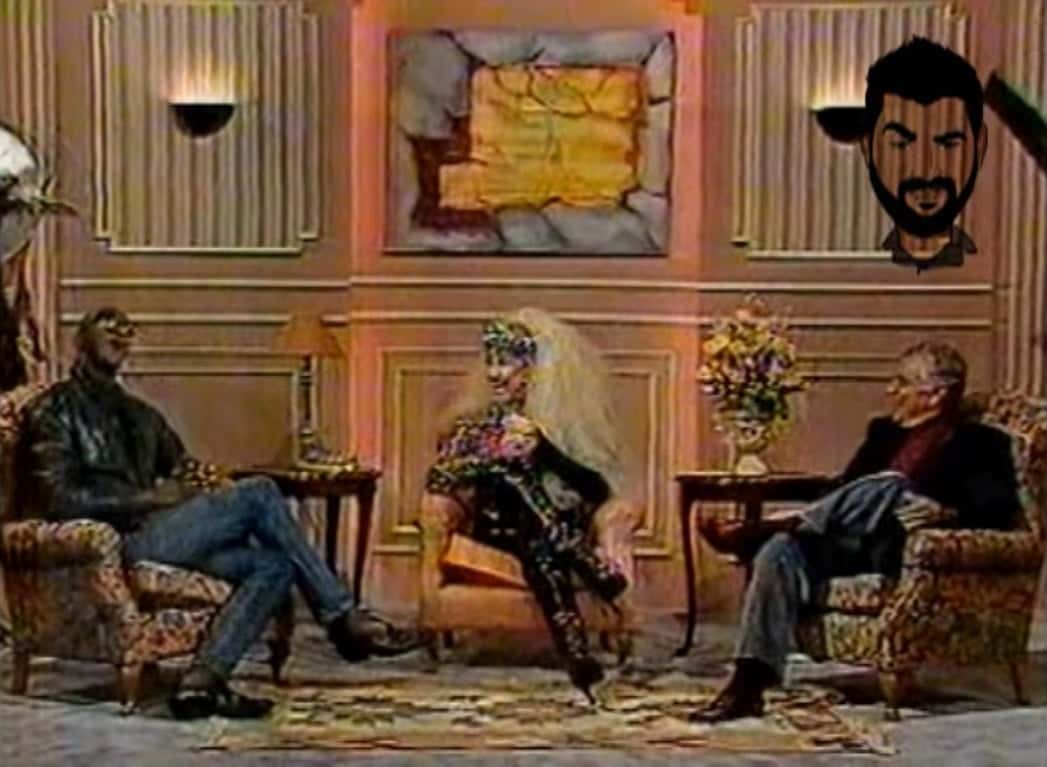 Jorge Lafond, lke Maravilha e Carlos Alberto de Nóbrega no programa de estreia de Elke - Foto: reprodução YouTube