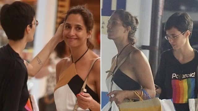Camila Pitanga e a namorada foram flagras em dia de compras no shopping e chama a atenção pela sintonia (Foto: EXTRA)