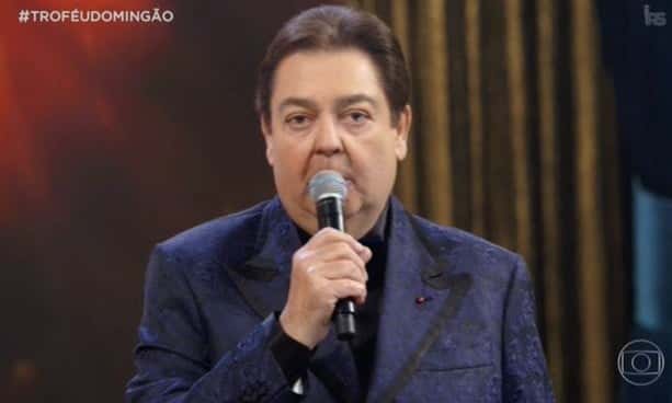 O apresentador Faustão durante o programa Domingão (Foto: Reprodução)