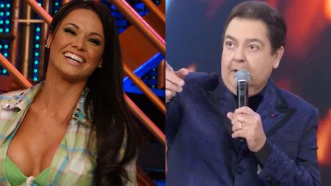 Fernanda D'avila e Faustão (Foto: Reprodução/TV Globo/Montagem TV Foco)