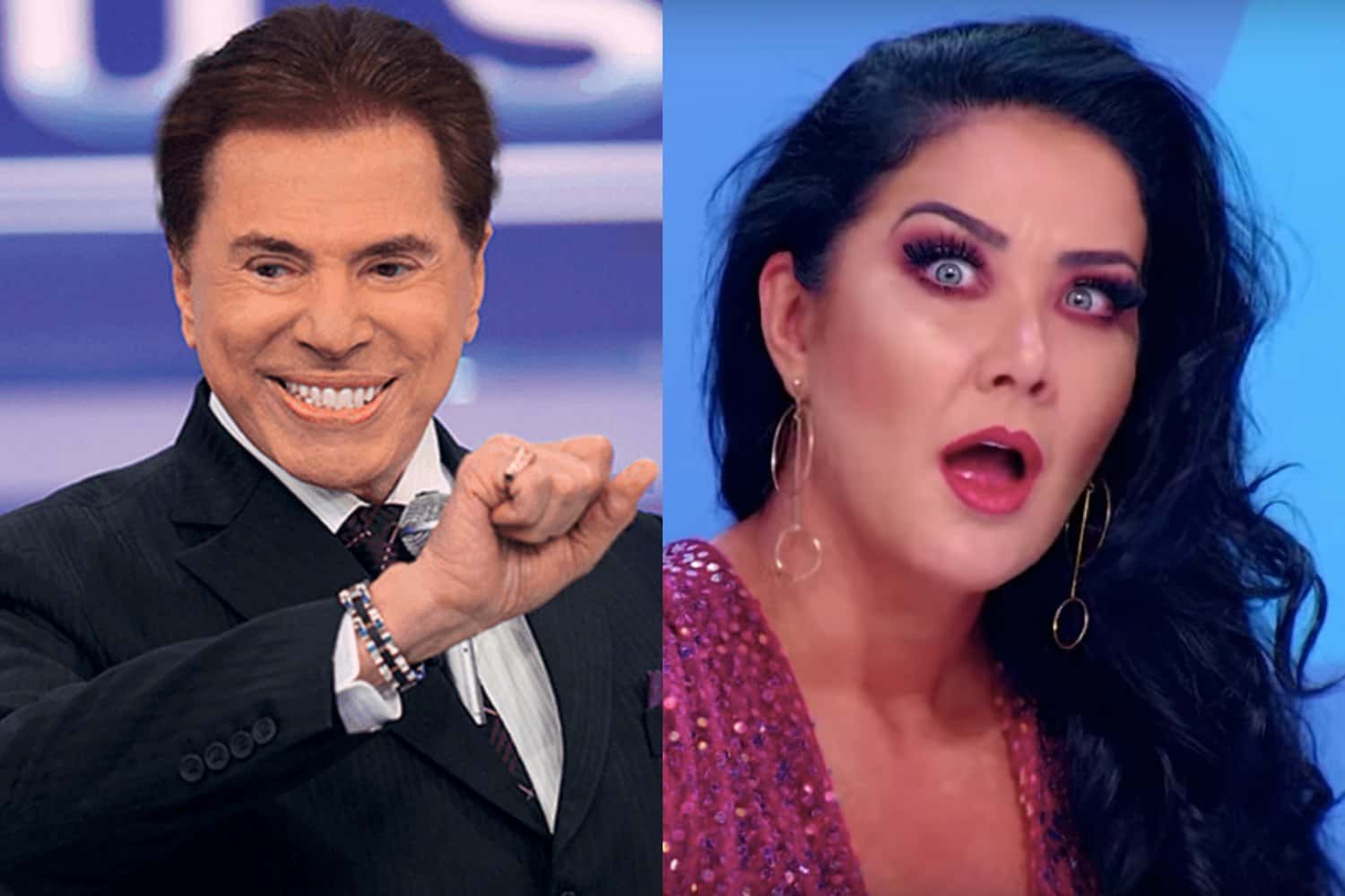 Silvio Santos brinca que saiu com Helen Ganzarolli e revela que apresentadora é fria igual geladeira. Foto: Reprodução