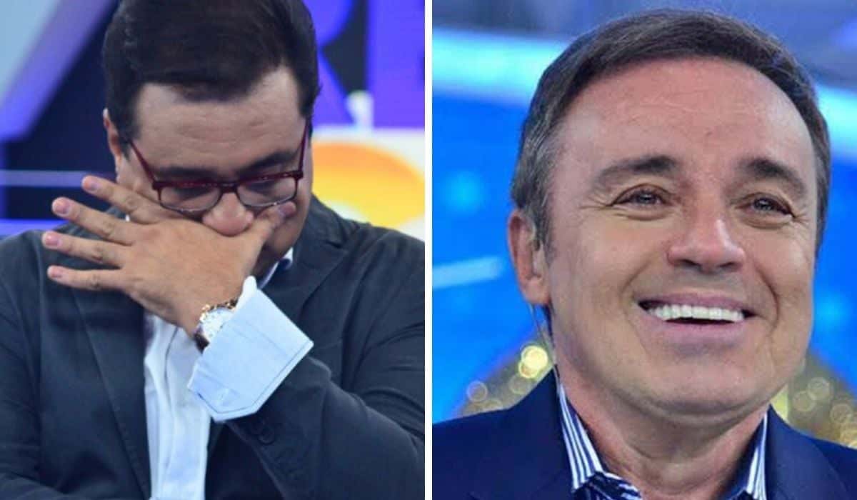 O apresentador da Record chamou a atenção dos seus eguidores essa semana ao postar um clique raro com Gugu - Montagem: TV Foco