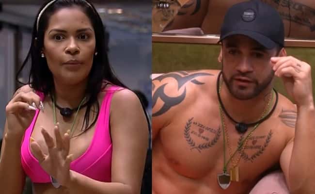 Flayslane e Hadson protagonizaram discussão no BBB20 (Foto: Montagem)