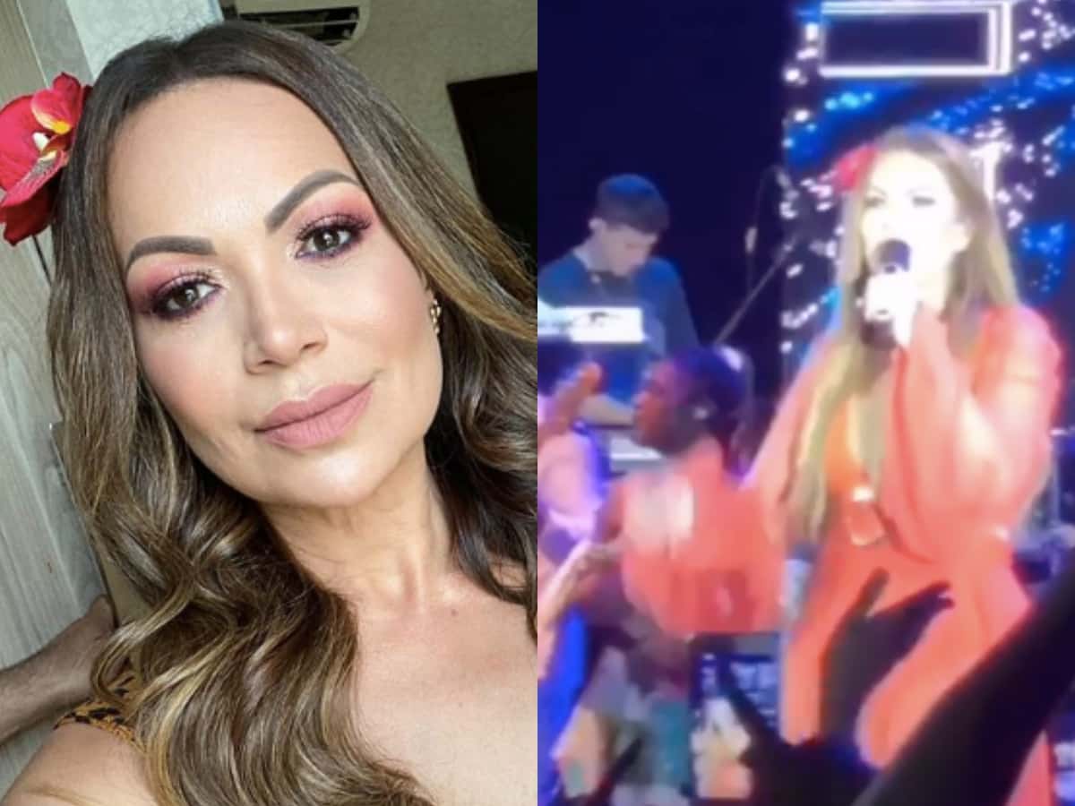 Solange detona fã durante show (Foto: Montagem TV Foco)
