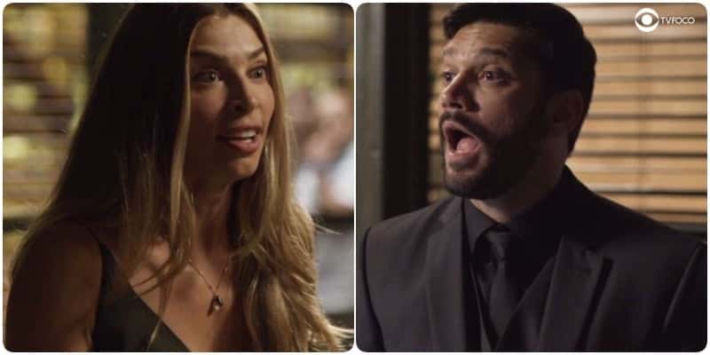 Diogo e Paloma se enfrentam na novela Bom Sucesso (Foto: Montagem do TV Foco)