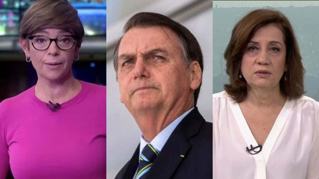 Renata Lo Prete e Míriam Leitão repudiaram ataque de Jair Bolsonaro contra repórter em telejornais (Foto: Montagem/TV Foco)