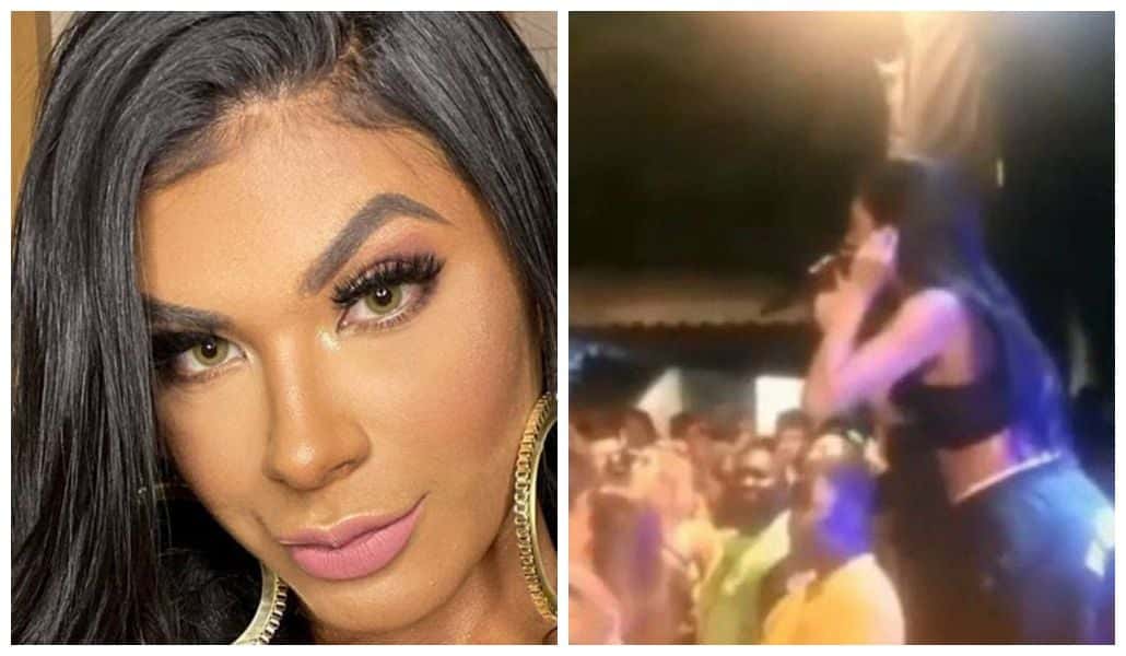 Pocah chamou a atenção do público ao parar show para brigar com uma mulher que estava apontando dedo para ela (Foto: Reprodução)