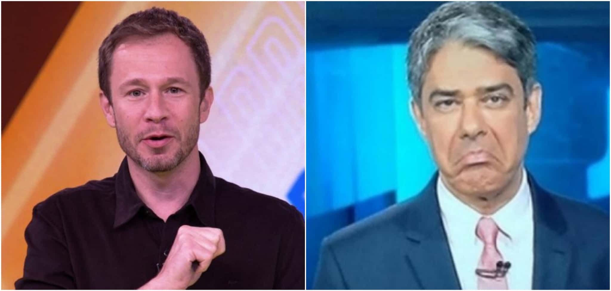 Os apresentadores da Globo Tiago Leifert e William Bonner falaram sobre a situação de Petrix no BBB 20 (Reprodução)