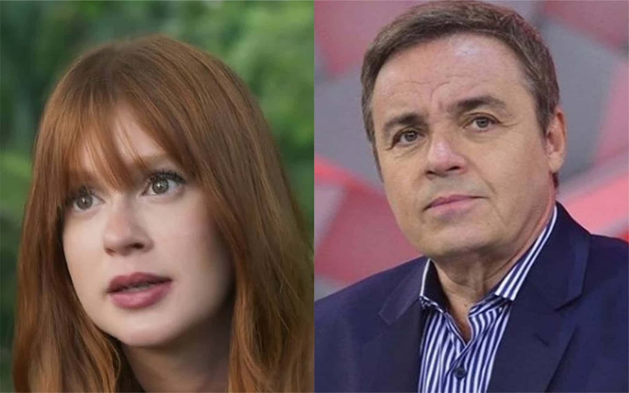 A atriz Marina Ruy Barbosa e o apresentador Gugu Liberato (Foto: Divulgação: TV Foco)