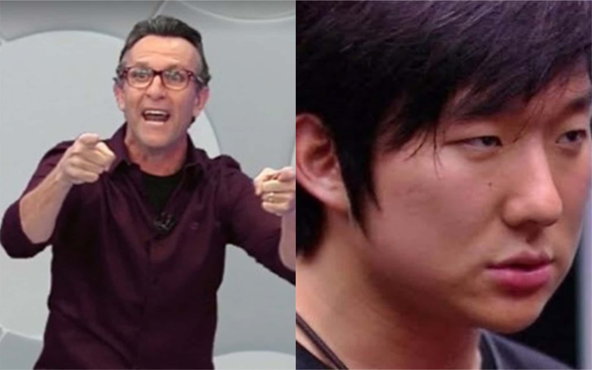 O apresentador Neto detonou aparência de Pyong do BBB20 (foto: Divulgação / Montagem: TV Foco)