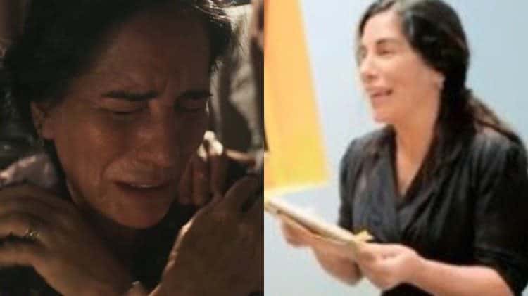 Gloria Pires surge com o rosto inchado de tanto chorar nas cenas fortes de Éramos Seis (Montagem: TV Foco)