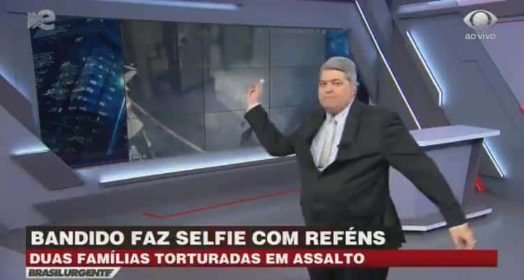 José Luiz Datena se revoltou ao vivo durante Brasil Urgente (Foto: Reprodução / Band)