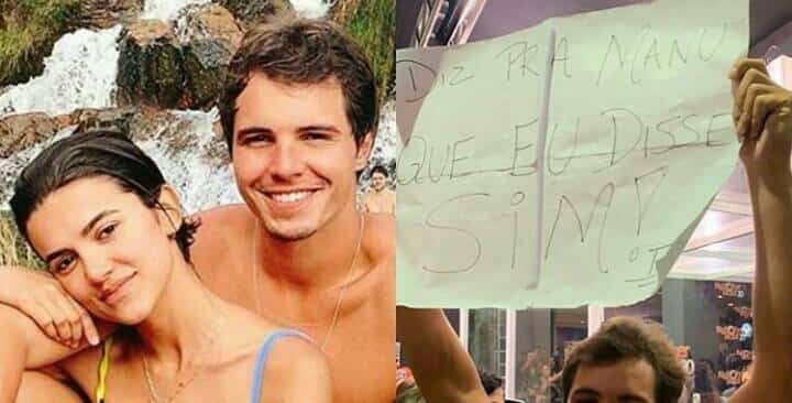 Namorado de Manu Gavassi responde pedido feito no BBB 20 de forma inusitada (Foto: Reprodução/ Montagem)