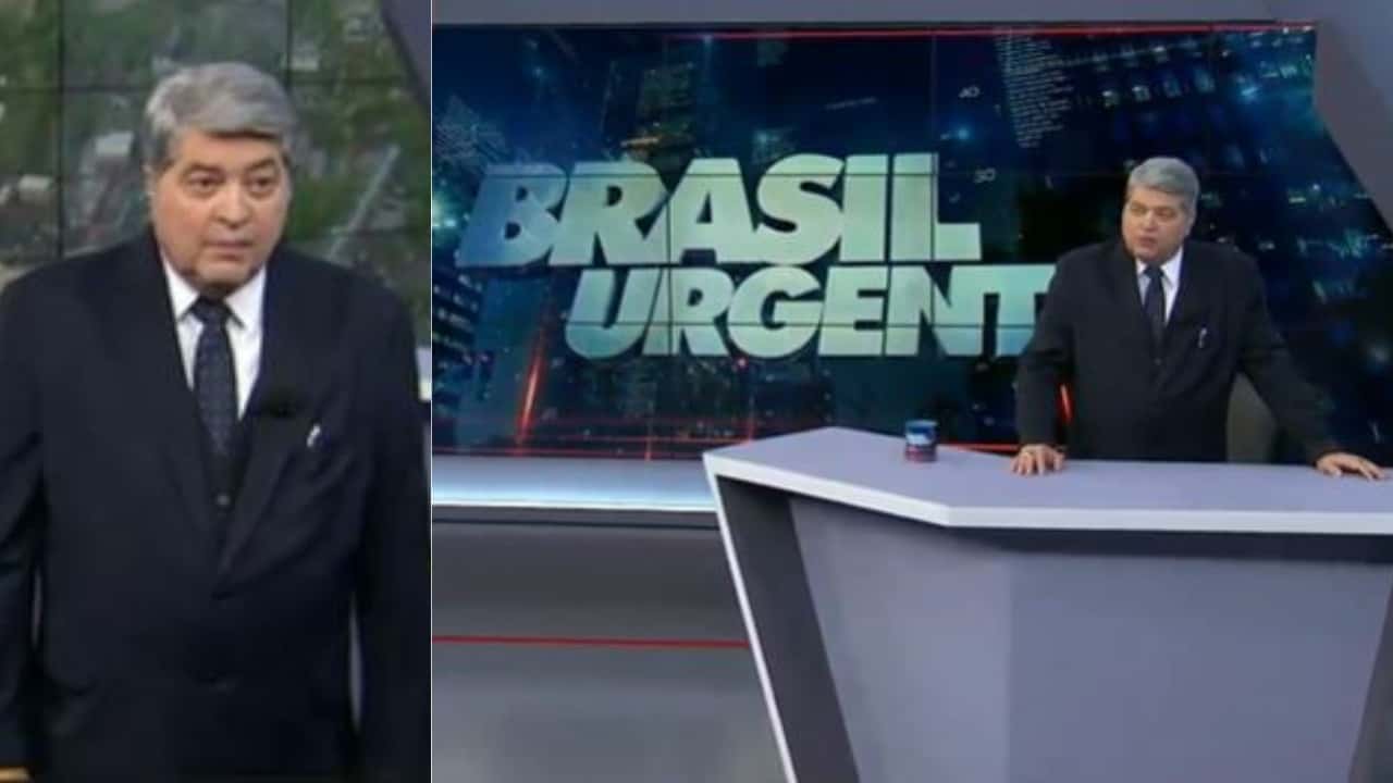 Datena noticiou momentos de tensão ao vivo (Foto: Reprodução/Band)