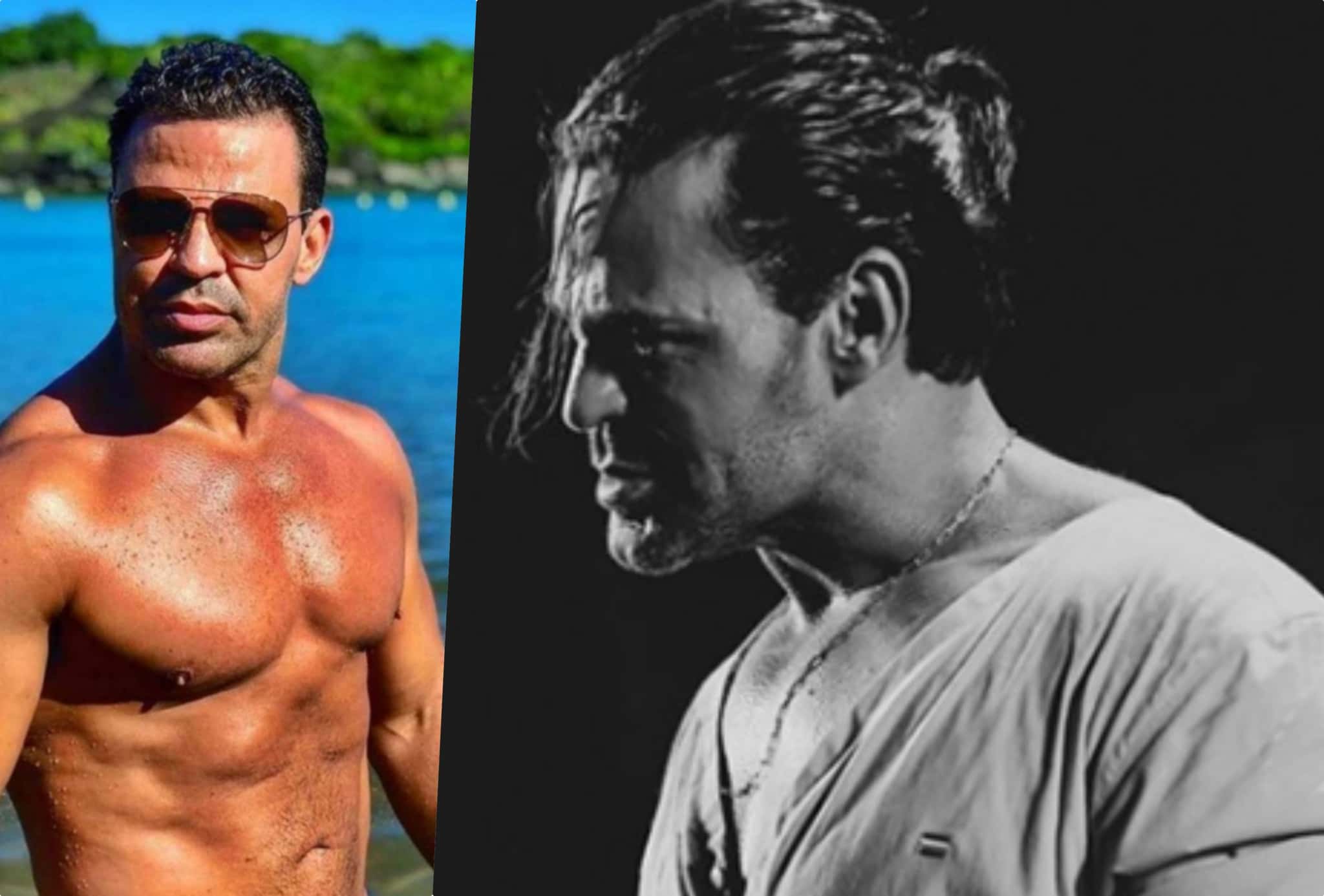 O cantor Eduardo Costa com cabelos grandes (Foto reprodução)