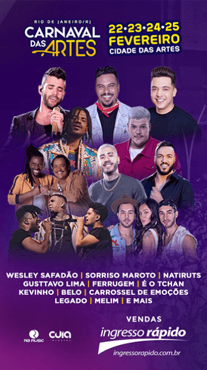 Carnaval das Artes reúne grandes artistas e vira lote para o festival no Rio de Janeiro