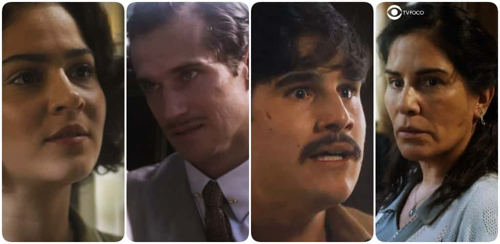 Lola, Alfredo, Isabel e Felício na novela Éramos Seis (Foto: Montagem/TV Foco)