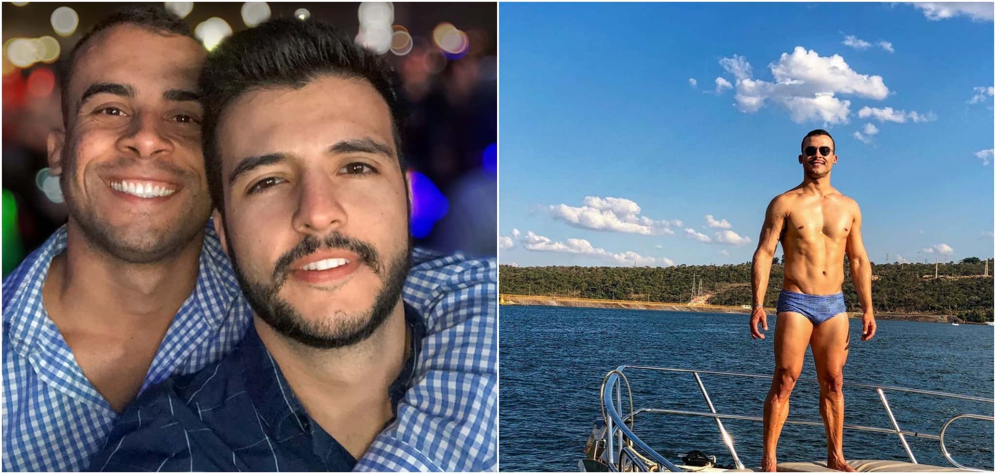 Matheus Ribeiro e o namorado, Yuri Piazzarollo (Reprodução)