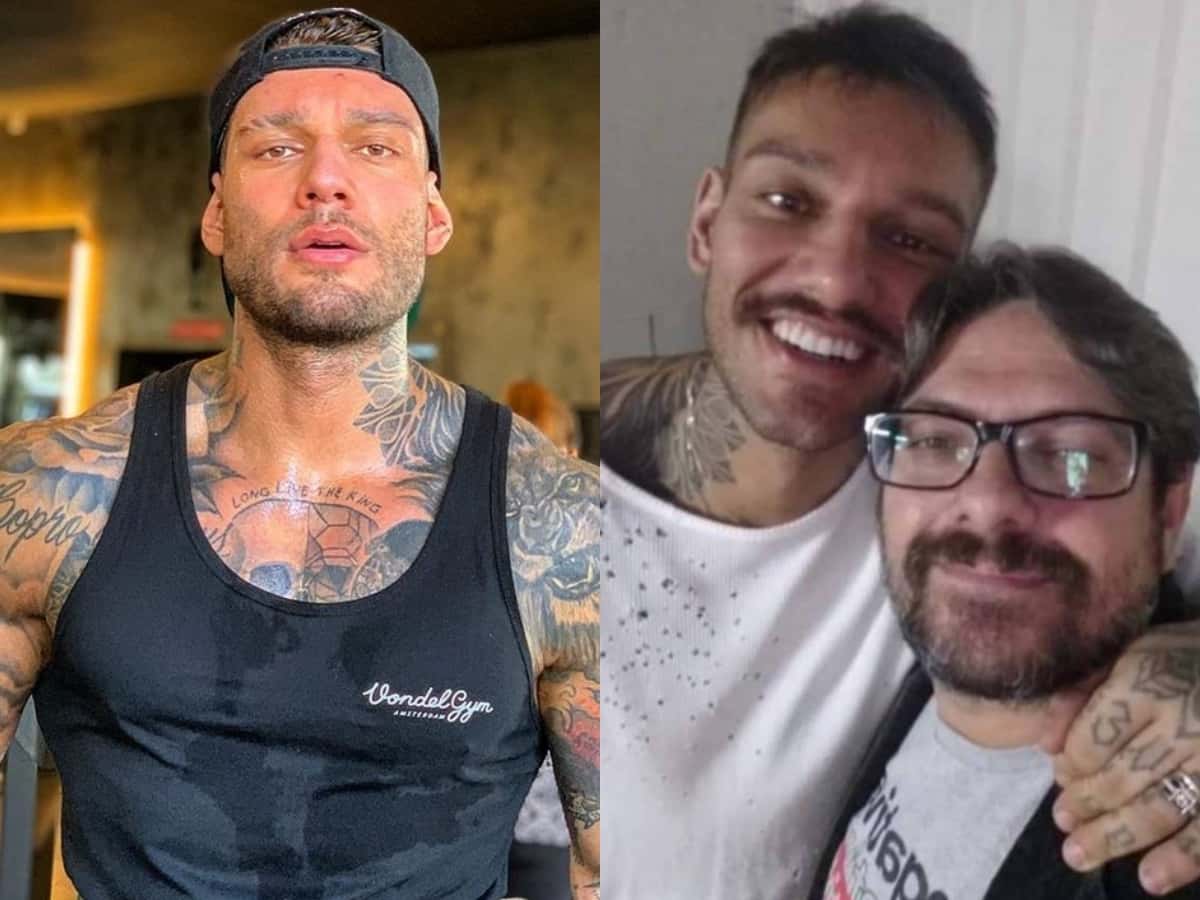 O tio do famoso cantor sertanejo, Lucas Lucco, Caio Corrêa foi preso após descumprir medida protetiva (Foto: Reprodução/Montagem TV Foco)