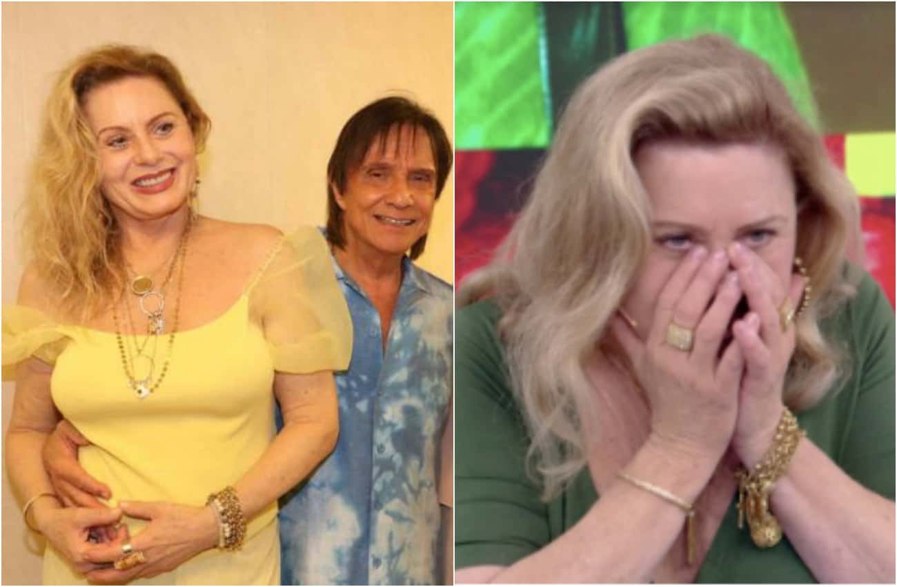 Vera Fischer "roubou" um selinho de Roberto Carlos. Foto: AgNews