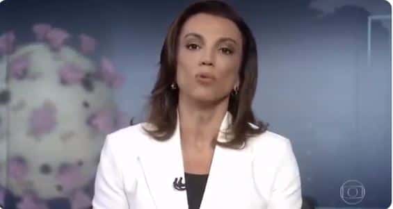 Ana Paula Araújo no Jornal Nacional (Foto: Reprodução)