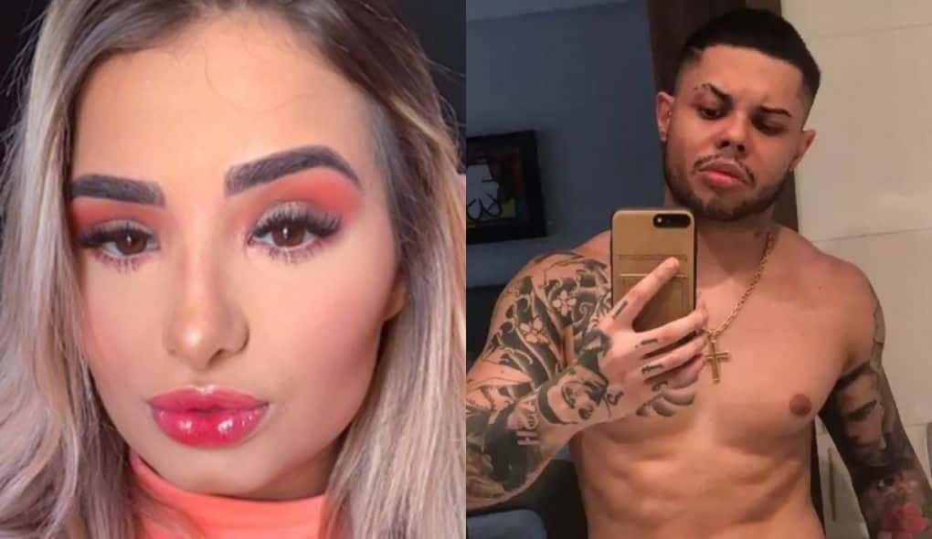 Natasha Polly expõe traição de MC Lan nas redes sociais (Foto: Montagem/TV Foco)