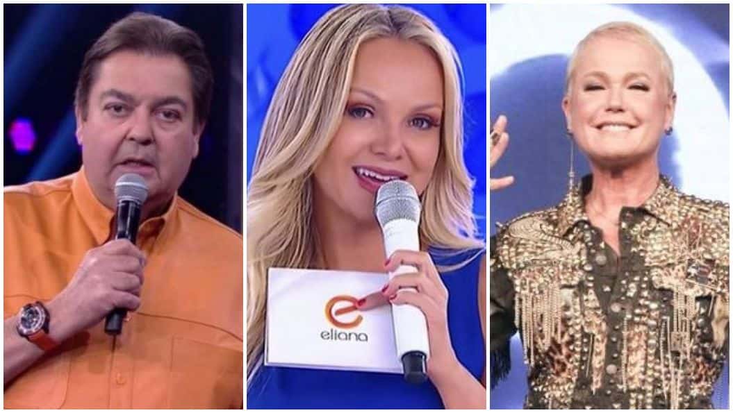 Faustão, Eliana e Xuxa chegaram a disputar audiência neste domingo - Foto: Montagem