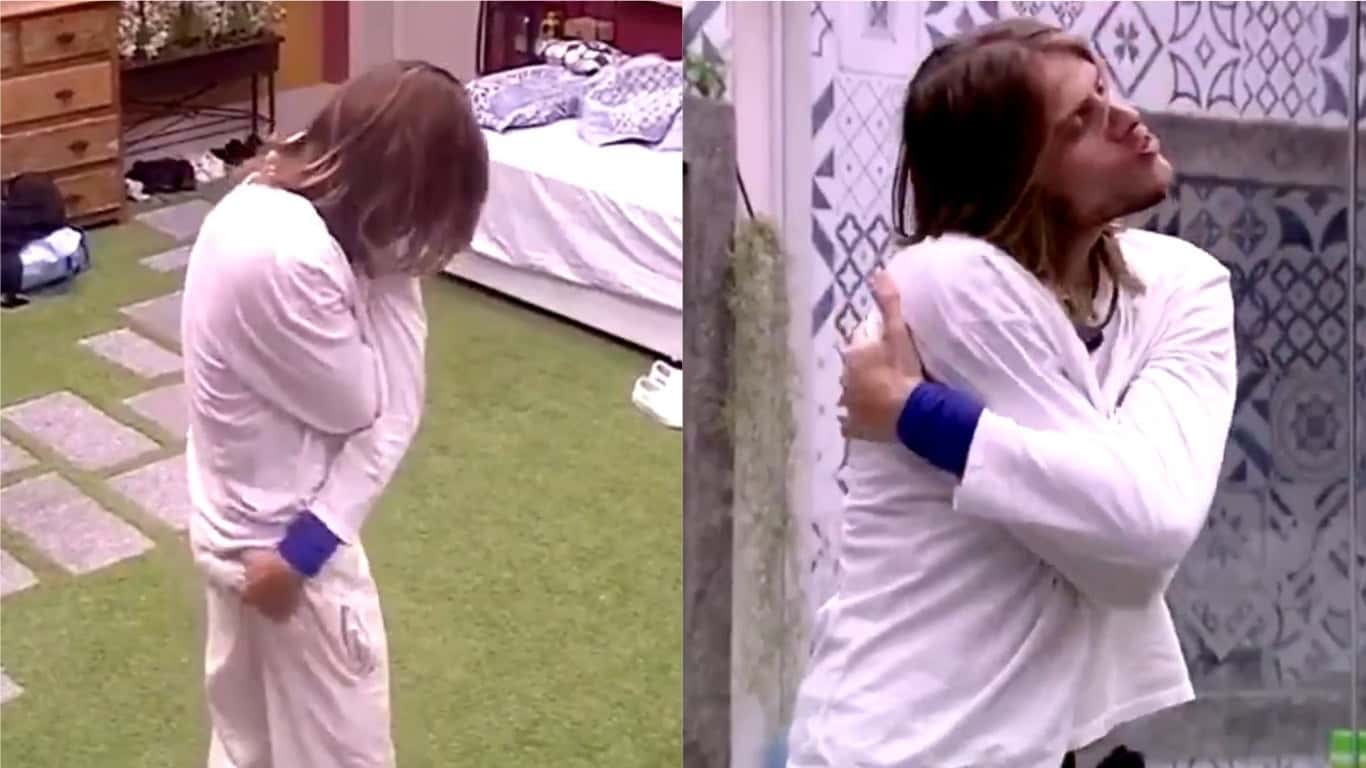 BBB20: Daniel tentando "se pegar" dentro do reality (Foto: reprodução/Globoplay)