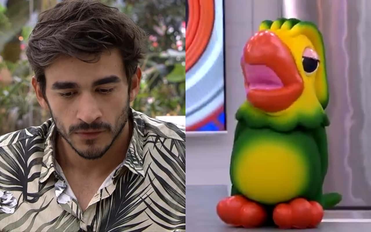 Após ser eliminado do BBB20, Guilherme se perde durante discurso e leva alfinetada de Louro José (Foto: reprodução/Globoplay)