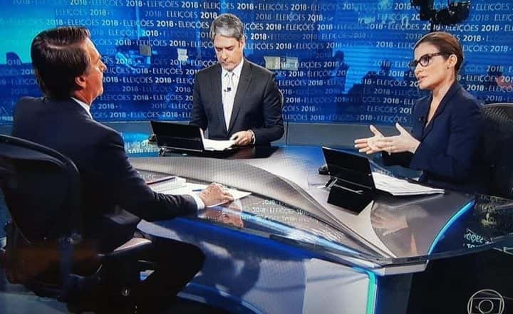 Bolsonaro durante entrevista para o Jornal Nacional - Foto: Reprodução