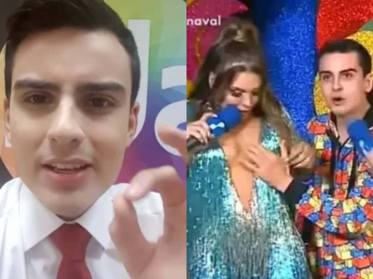 O famoso âncora e apresentador do Primeiro Impacto do SBT, Dudu Camargo se tornou um dos assuntos mais comentados na internet após funcionários pedirem sua demissão dentro da emissora de Silvio Santos (Foto: reprodução/Montagem TV Foco)