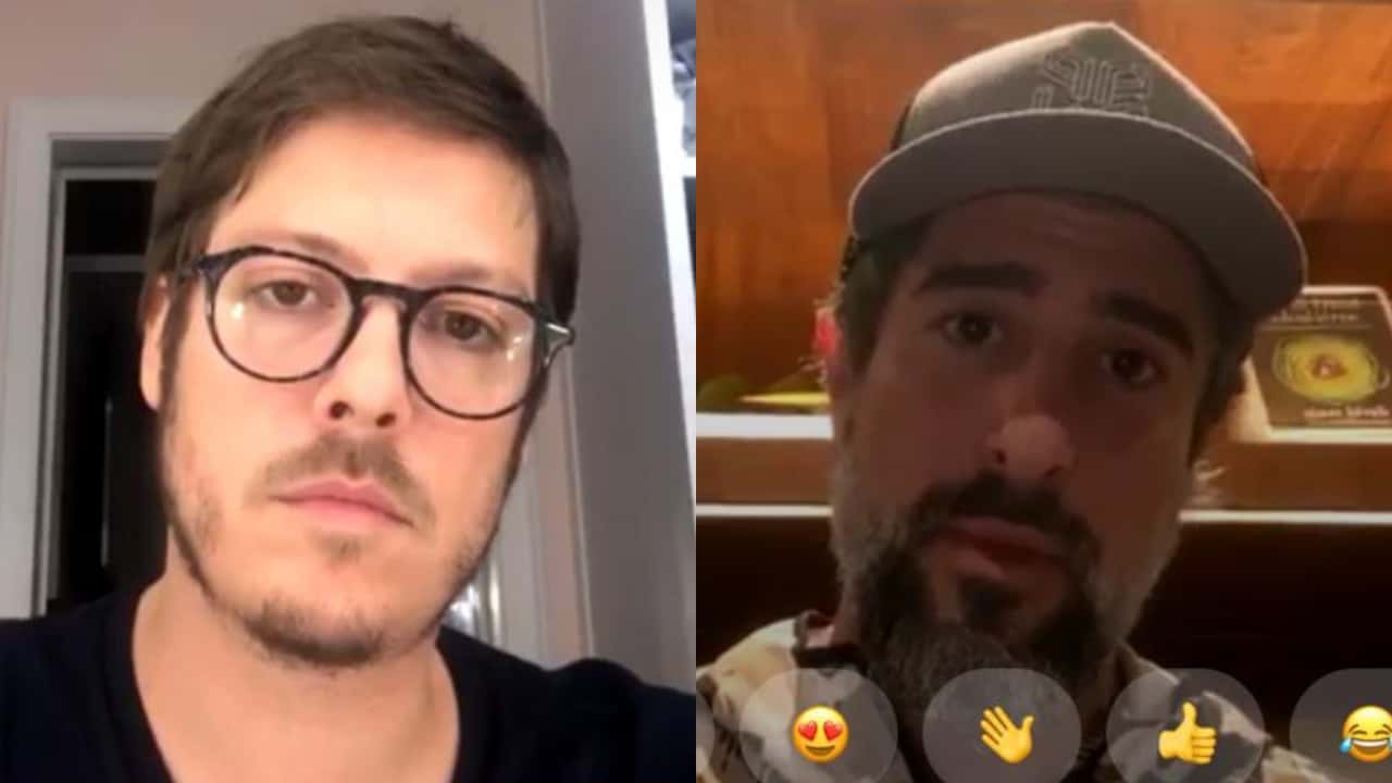 Fábio Porchat e Marcos Mion fizeram live (Foto: Reprodução/Instagram/Montagem TV Foco)