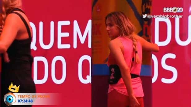Gabi usa absorvente e tenta burlar prova no BBB20 (Foto: Reprodução)