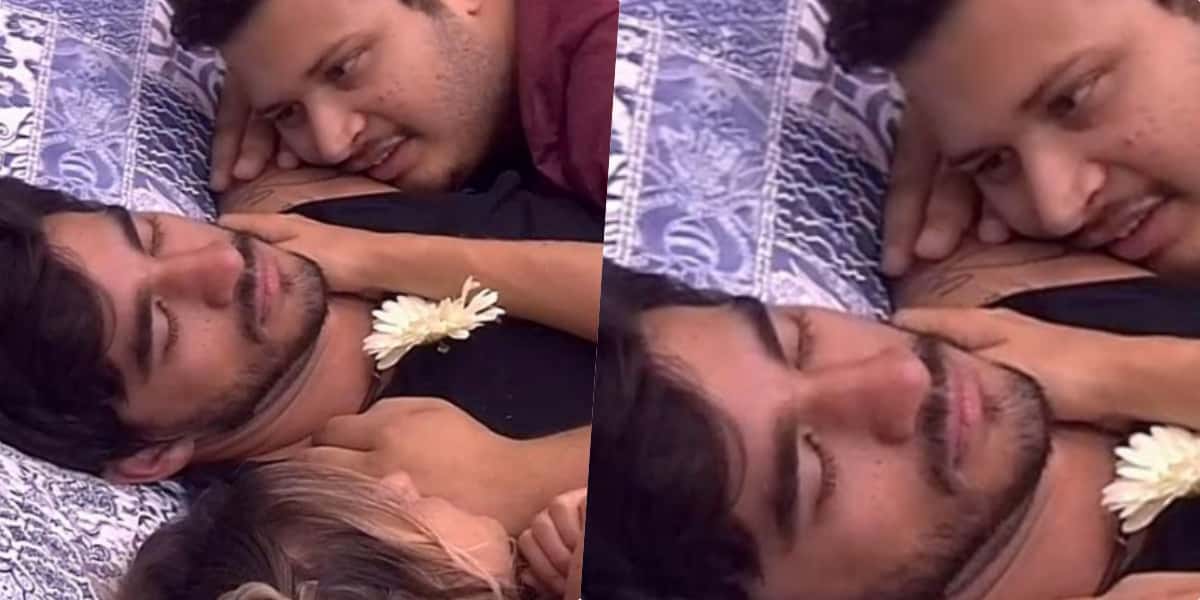 Gui deitou na cama agoniado com paredão e foi chamado de Dona Flor (Foto montagem: TV Foco)