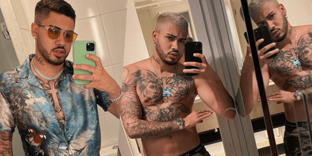 Kevinho enlouqueceu os fãs nas redes sociais ao surgiu com tudo bem marcado (Foto montagem: TV Foco)