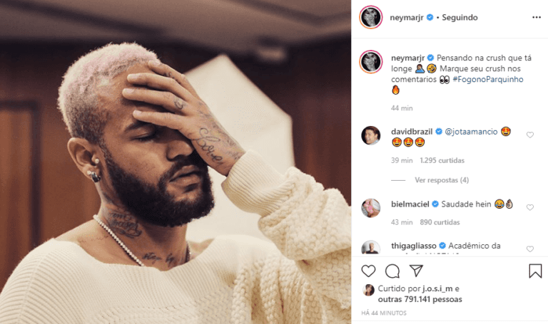 Neymar é envolvido em polêmica por Felipe Neto (Foto: Reprodução/ Instagram)