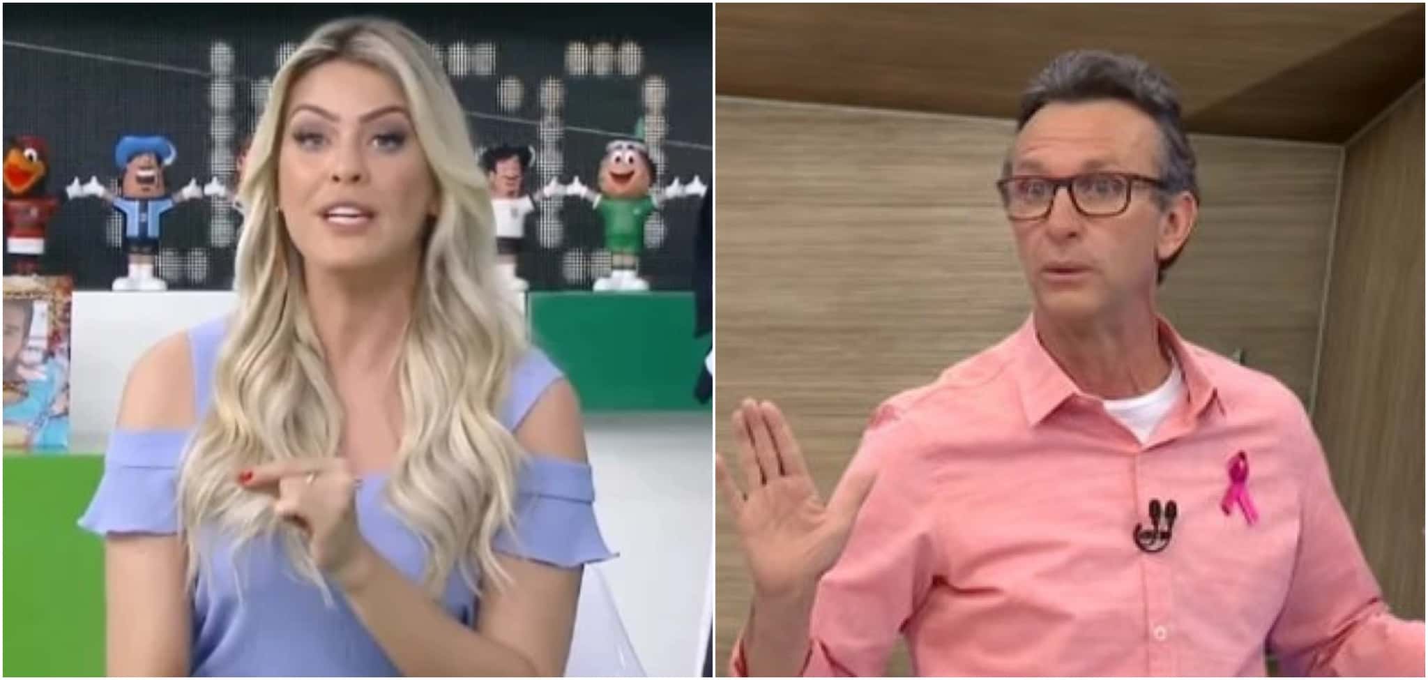 Os apresentadores Renata Fan e Neto (Reprodução: Band)