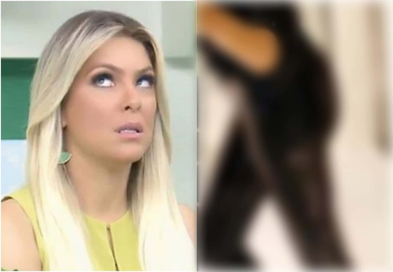 Renata Fan surge ao lado de moreno gato com roupa sexy (Foto: Reprodução)