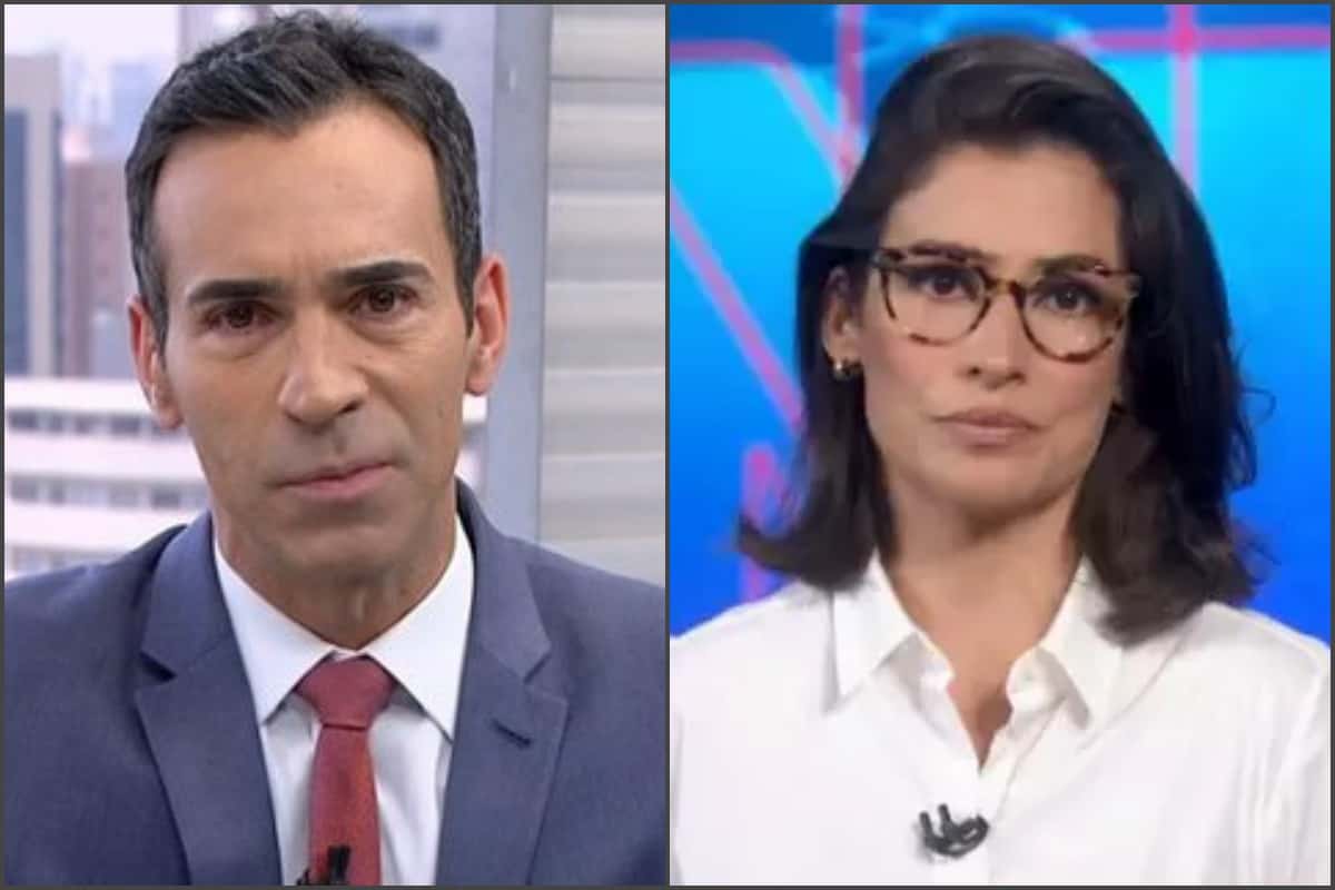 César Tralli e Renata Vasconcellos integram o time de jornalistas da Globo que têm atuado na cobertura do coronavírus (Foto: Globo)