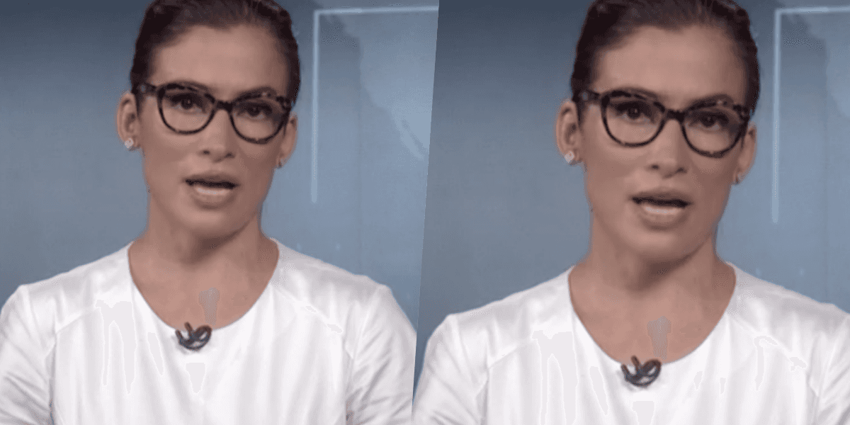 Renata Vasconellos foi acusada de ser traída pela roupa ao vivo no Jornal Nacional (Foto montagem: TV Foco)