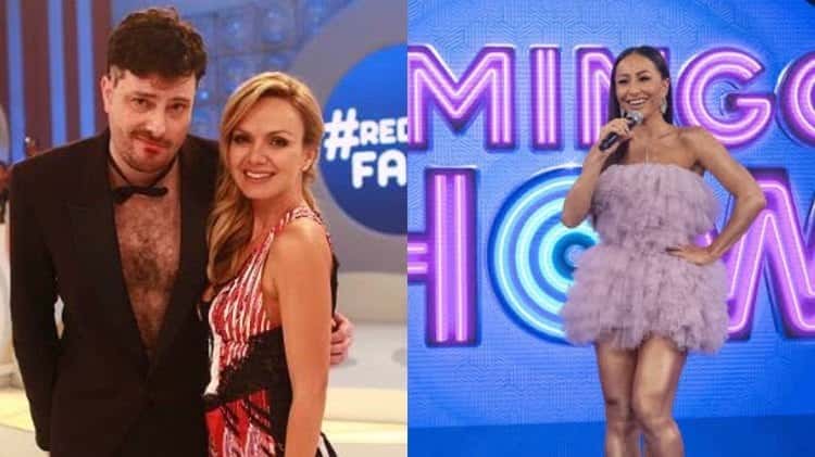 "Briga" entre Sabrina Sato, da Record e Celso Portiolli do SBT, promete pegar fogo aos domingos com Eliana e Danilo Gentili (Montagem: TV Foco)