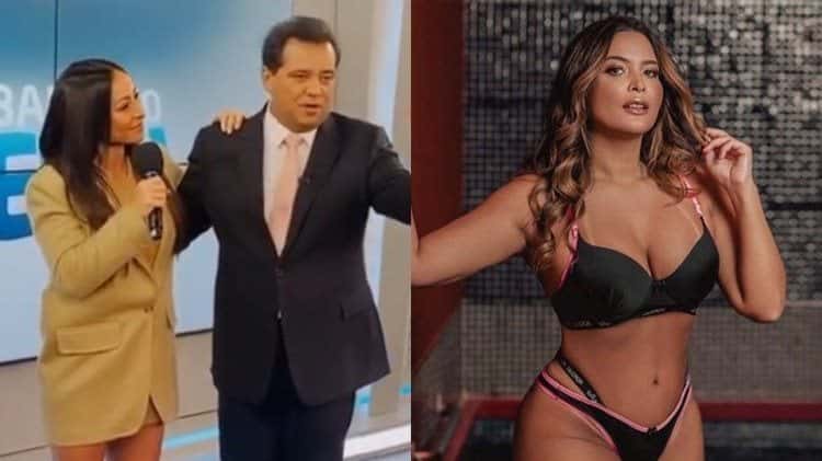 Sabrina Sato deixa Geraldo Luis encabulado ao perguntar sobre Geisy Arruda (Montagem: TV Foco)