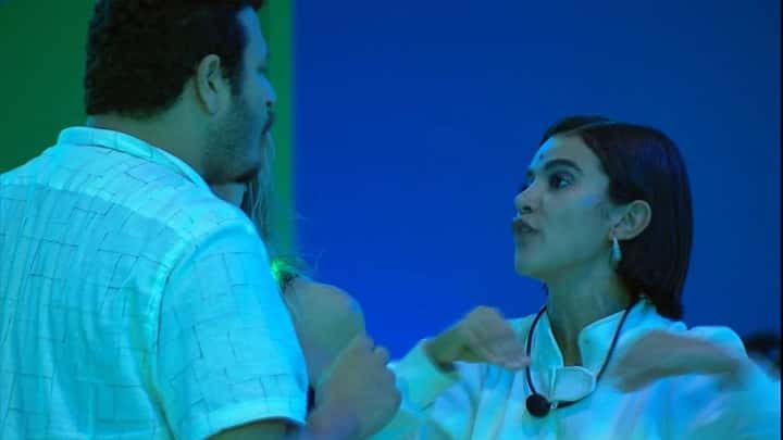 Manu Gavassi em discussão com Victor Hugo no BBB20. (Foto: Reprodução)