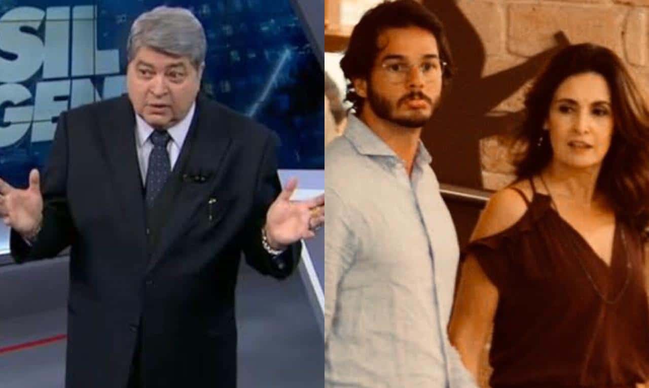 Datena criticou a postura de Túlio Gadêlha, o namorado de Fátima Bernardes (Foto: Reprodução / Band / AgNews)