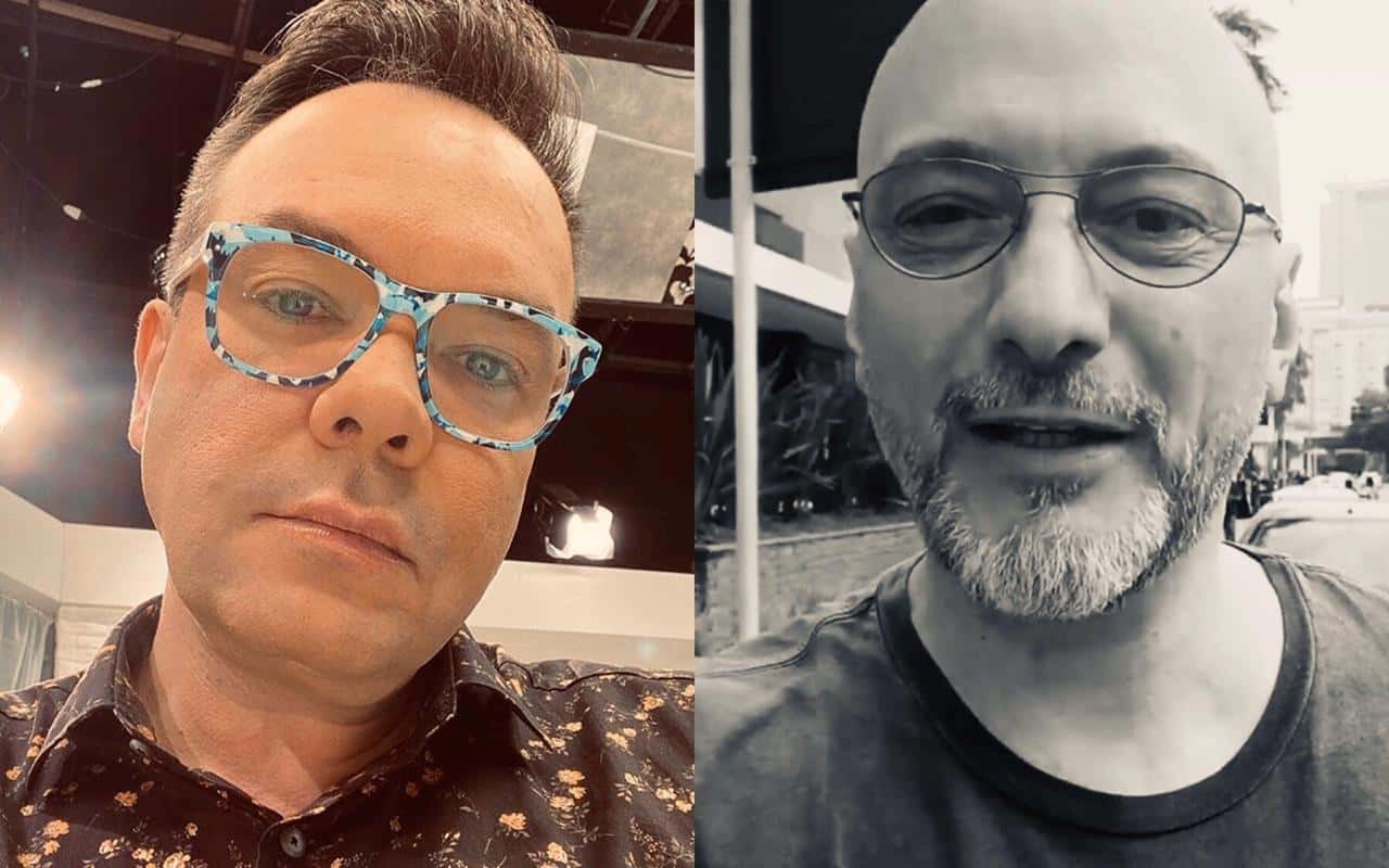 O repórter Felipeh Campos discutiu ao vivo com Britto Jr no programa de Sonia Abrão (Foto: Reprodução)