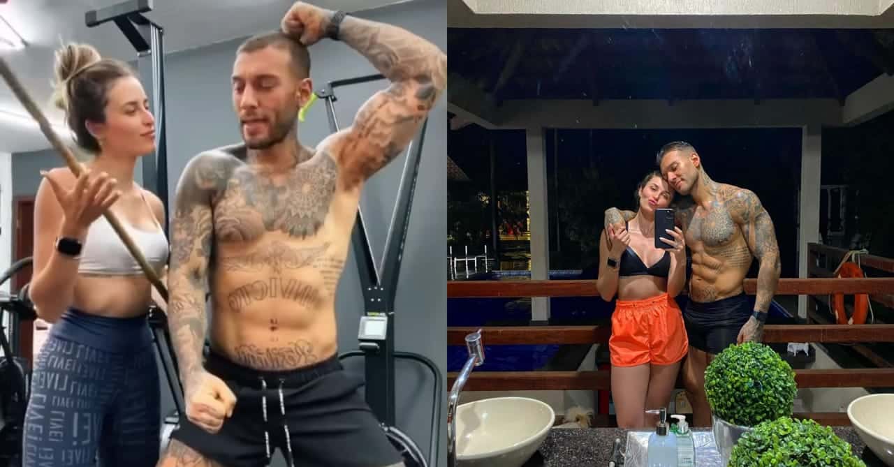 Cantor Lucas Lucco faz dança sensual e é interrompido pela namorada (Foto: Reprodução/Instagram)