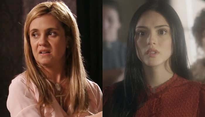 Adriana Esteves (Carminha) em Avenida Brasil e Isabelle Drummond em Novo Mundo; Globo teve altos e baixos com reprises na audiência (Foto: Reprodução/Globo/Montagem TV Foco)
